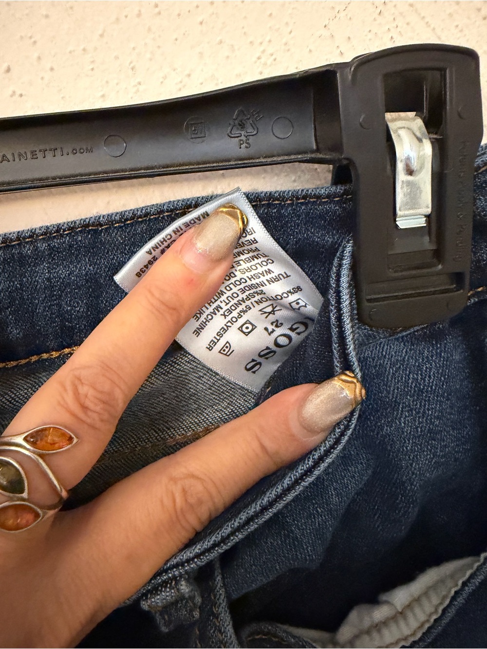 127 - Vigoss Dark Blue Distressed Cropped Skinny Jeans - Picture 3 of 5